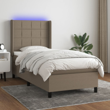 vidaXL tópszínű szövet rugós és LED-es ágy matraccal 80 x 200 cm ágy és ágykellék