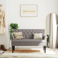 vidaXL tópszínű szövetpad háttámlával 120 x 62 x 75,5 cm bútor