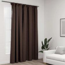 vidaXL tópszínű vászonhatású sötétítőfüggöny kampókkal 290x245 cm lakástextília