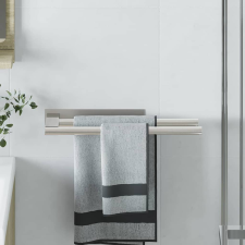 vidaXL Törölközőtartó Ezüst 40 x 9 x 4 cm Rozsdamentes acél fürdőszoba kiegészítő