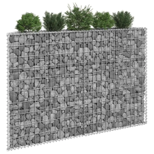  vidaXL trapéz alakú horganyzott acél gabion magaságyás 150x20x100 cm kerti tárolás
