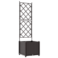 vidaXL Trellis-es virágcserép Barna 40x40x143 cm (42002813) kerti tárolás