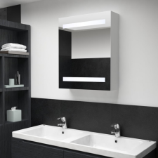 vidaXL tükrös fürdőszobaszekrény LED világítással 50 x 13,5 x 60 cm fürdőszoba bútor