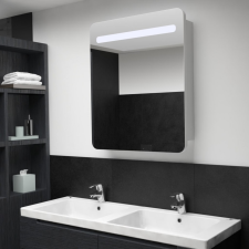 vidaXL Tükrös fürdőszobaszekrény LED világítással 68 x 11 x 80 cm fürdőszoba bútor