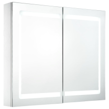 vidaXL tükrös fürdőszobaszekrény LED világítással 80 x 12,2 x 68 cm (285123) fürdőszoba bútor