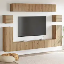  vidaXL TV egységek Falra szerelhető 4 pcs Artisan tölgy Faanyag bútor