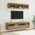 vidaXL TV Fali Egységek LED-del 5 pcs Artisan tölgy 80 x 30 x 40 cm