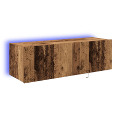 vidaXL TV fali szekrény LED lámpákkal, régi fa 100x35x31 cm (863110) bútor