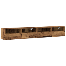 vidaXL TV Fali Szekrények 2 db Régi Fa 100x30x30 cm Mérnöki Fa (862189) bútor