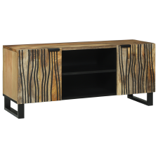 vidaXL TV szekrény 105x33.5x46 cm Tömör mangófa és műanyag fa bútor