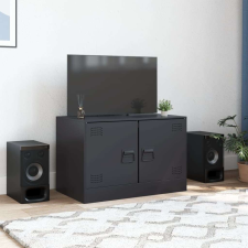 vidaXL TV-szekrény - Fekete Acél - 67x39x44 cm bútor
