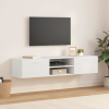 vidaXL TV szekrény fiókkal polcokkal Fehér 150 x 39 x 30 cm Faanyag