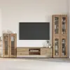 vidaXL TV szekrény garnitúra FLORIN 3 pcs Artisan tölgy Faanyag