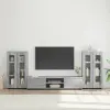 vidaXL TV szekrény garnitúra FLORIN 3 pcs Szürke Sonoma Faanyag