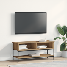 vidaXL TV Szekrény Kézműves Tölgy 100x35x45 cm Műanyag és Acél bútor