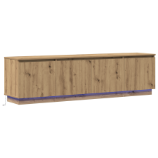 vidaXL TV Szekrény LED Fénnyel Kézműves Tölgy 180x38x49 cm Rétegelt Lemez (3376151) bútor