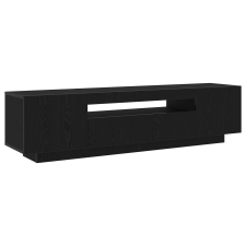 vidaXL TV szekrény LED fényekkel, fekete tölgy, 160x35x40 cm, műgyanta (861103) bútor