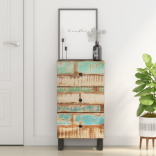 vidaXL újrahasznosított fa tálalószekrény 3 fiókkal 40x33,5x75 cm bútor