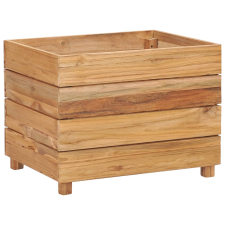 vidaXL újrahasznosított tíkfa és acél magaságyás 50 x 40 x 38 cm (47421) kerti tárolás