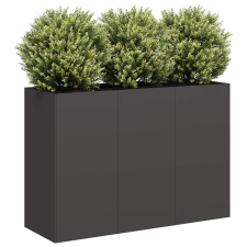 vidaXL ültetvény fekete 120x40x80 cm hidegen hengerelt acélból kerti tárolás