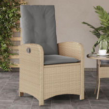 vidaXL vegyes bézs polyrattan dönthető kerti szék párnákkal kerti bútor