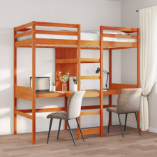 vidaXL viaszbarna tömör fenyő galériaágy-keret matrac nélkül 75x190 cm ágy és ágykellék