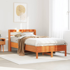 vidaXL viaszbarna tömör fenyőfa ágy matrac nélkül 100 x 200 cm ágy és ágykellék