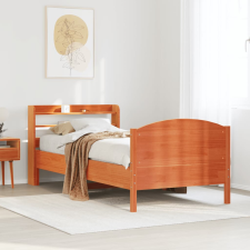 vidaXL viaszbarna tömör fenyőfa ágy matrac nélkül 100 x 200 cm ágy és ágykellék