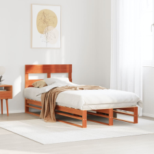 vidaXL viaszbarna tömör fenyőfa ágy matrac nélkül 100 x 200 cm ágy és ágykellék