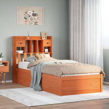 vidaXL viaszbarna tömör fenyőfa ágy matrac nélkül 100 x 200 cm ágy és ágykellék