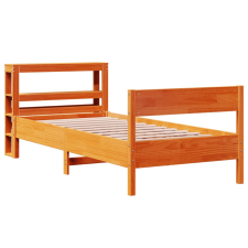 vidaXL viaszbarna tömör fenyőfa ágy matrac nélkül 100 x 200 cm (3306194) ágy és ágykellék