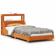 vidaXL viaszbarna tömör fenyőfa ágy matrac nélkül 100 x 200 cm (3306428) ágy és ágykellék