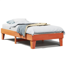 vidaXL viaszbarna tömör fenyőfa ágy matrac nélkül 100 x 200 cm (855363) ágy és ágykellék