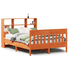 vidaXL viaszbarna tömör fenyőfa ágy matrac nélkül 120 x 190 cm (3323241) ágy és ágykellék