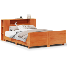 vidaXL viaszbarna tömör fenyőfa ágy matrac nélkül 120 x 190 cm (3323664) ágy és ágykellék