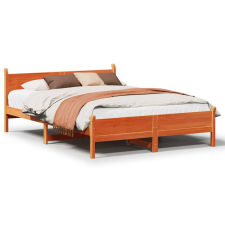 vidaXL viaszbarna tömör fenyőfa ágy matrac nélkül 120 x 190 cm (855611) ágy és ágykellék