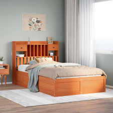 vidaXL viaszbarna tömör fenyőfa ágy matrac nélkül 120 x 200 cm ágy és ágykellék