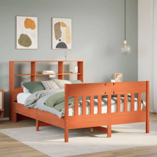 vidaXL viaszbarna tömör fenyőfa ágy matrac nélkül 120 x 200 cm ágy és ágykellék