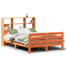 vidaXL viaszbarna tömör fenyőfa ágy matrac nélkül 120 x 200 cm (3309922) ágy és ágykellék