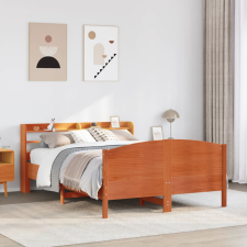 vidaXL viaszbarna tömör fenyőfa ágy matrac nélkül 135 x 190 cm ágy és ágykellék