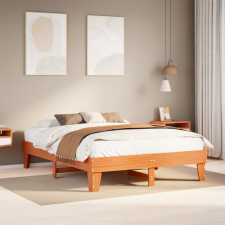 vidaXL viaszbarna tömör fenyőfa ágy matrac nélkül 140 x 190 cm ágy és ágykellék
