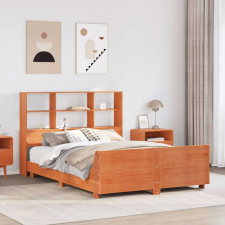 vidaXL viaszbarna tömör fenyőfa ágy matrac nélkül 140 x 190 cm ágy és ágykellék