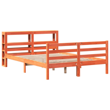 vidaXL viaszbarna tömör fenyőfa ágy matrac nélkül 140 x 190 cm (3305840) ágy és ágykellék