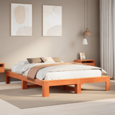 vidaXL viaszbarna tömör fenyőfa ágy matrac nélkül 140 x 200 cm ágy és ágykellék