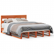 vidaXL viaszbarna tömör fenyőfa ágy matrac nélkül 140 x 200 cm (3302296) ágy és ágykellék