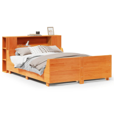 vidaXL viaszbarna tömör fenyőfa ágy matrac nélkül 140 x 200 cm (3323769) ágy és ágykellék