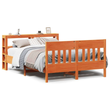vidaXL viaszbarna tömör fenyőfa ágy matrac nélkül 150 x 200 cm ágy és ágykellék