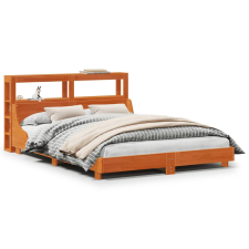 vidaXL viaszbarna tömör fenyőfa ágy matrac nélkül 150 x 200 cm (3306419) ágy és ágykellék