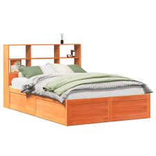 vidaXL viaszbarna tömör fenyőfa ágy matrac nélkül 150 x 200 cm (3323454) ágy és ágykellék