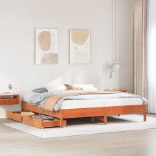 vidaXL viaszbarna tömör fenyőfa ágy matrac nélkül 180 x 200 cm ágy és ágykellék